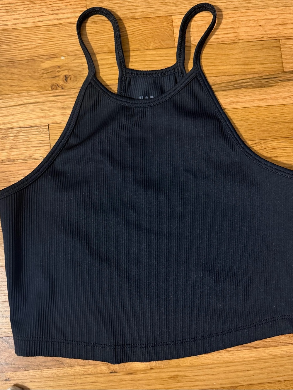 NOBULL Black Ribbed Crop Tank Top - Women
